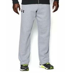 Men’s Under Armour Rival Fleece Athletic Pants Loose Grey 1248351